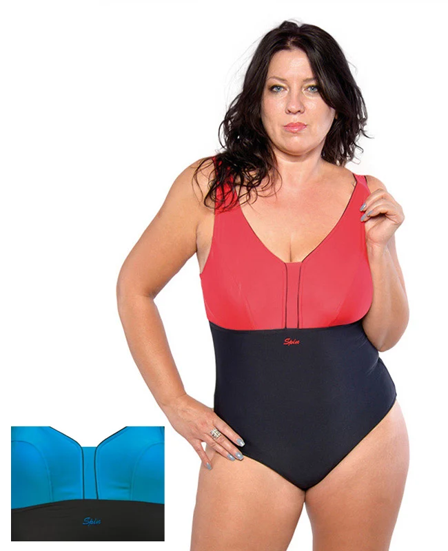 SPIN Damen Badeanzug mit Cups Schwimmanzug Badekostüm 1017