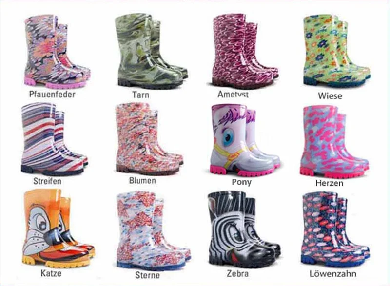DEMAR Kinder Gummistiefel TWISTER PRINT