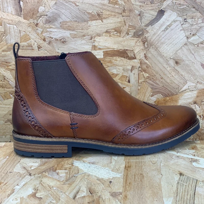 Rieker Herrenleder Chelsea Stiefel - Braun