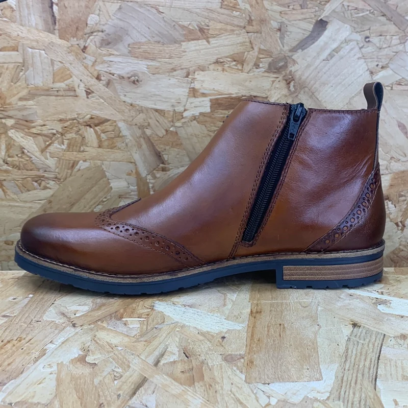 Rieker Herrenleder Chelsea Stiefel - Braun