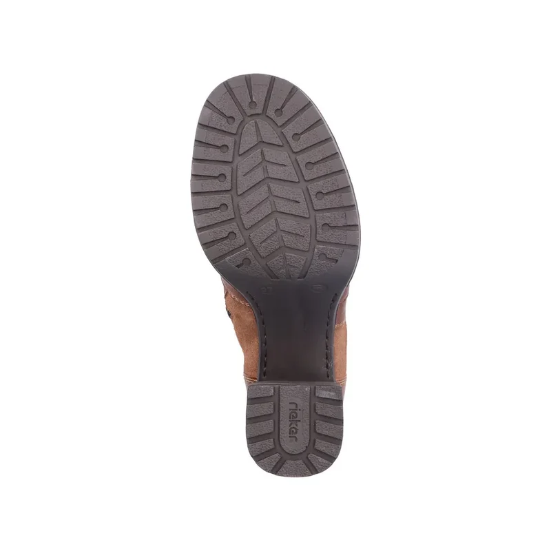 Rieker Modische Damen-Stiefelette aus Leder – Braun