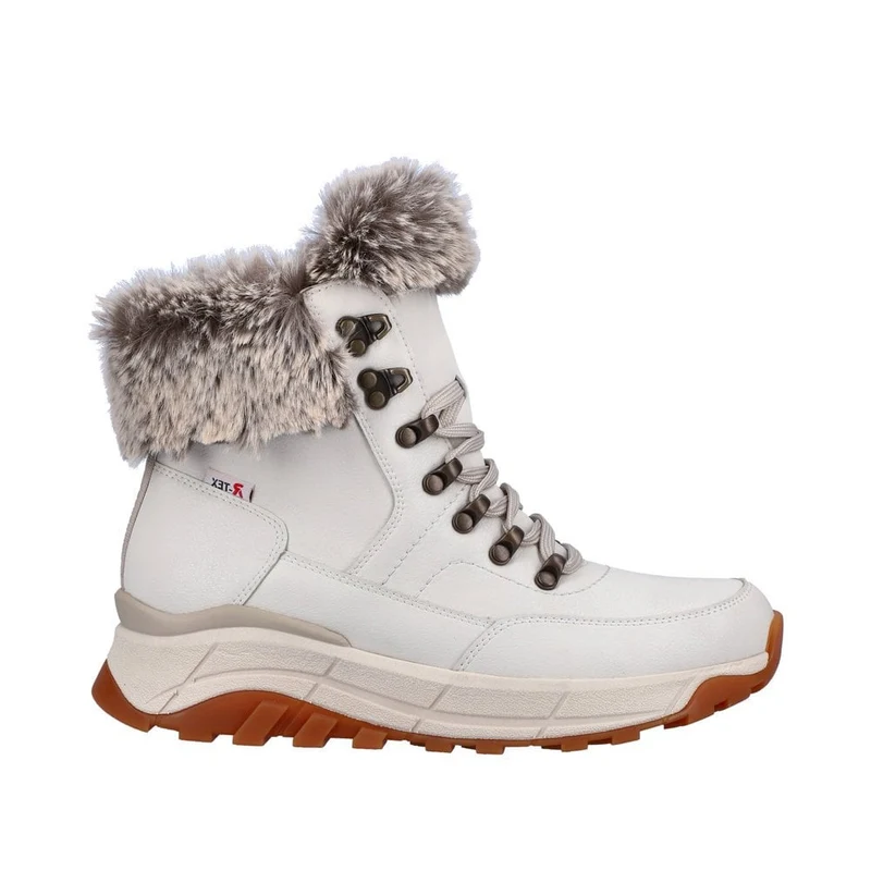 Rieker Damen R-Tex Wolle gefütterte Thermo-Leder-Modestiefel – Weiß