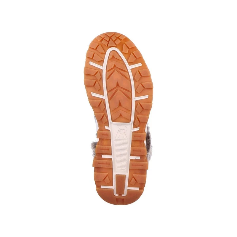 Rieker Damen R-Tex Wolle gefütterte Thermo-Leder-Modestiefel – Weiß
