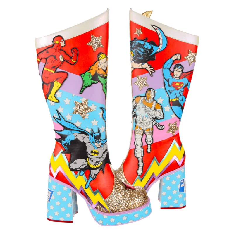 Irregular Choice Frauen Justice League Team Up Tall Boots