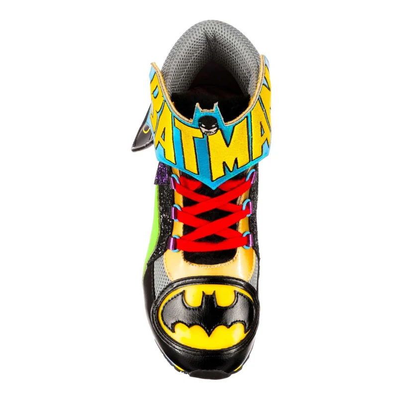 Irregular Choice Frauen Justice League Bat-Tech Leuchtstiefel – Schwarz