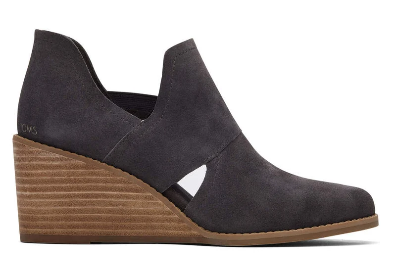 TOMS Kallie Cutout-Wildlederstiefel für Damen – Grau