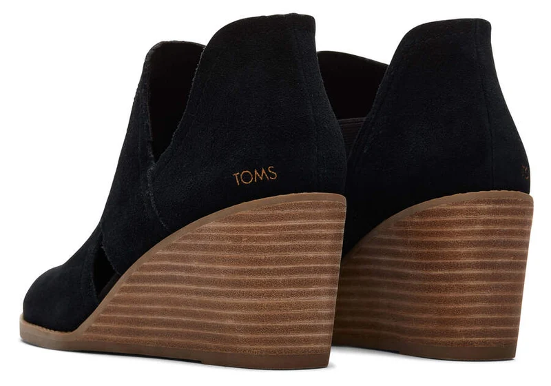 TOMS Kallie Cutout-Wildlederstiefel für Damen – Schwarz