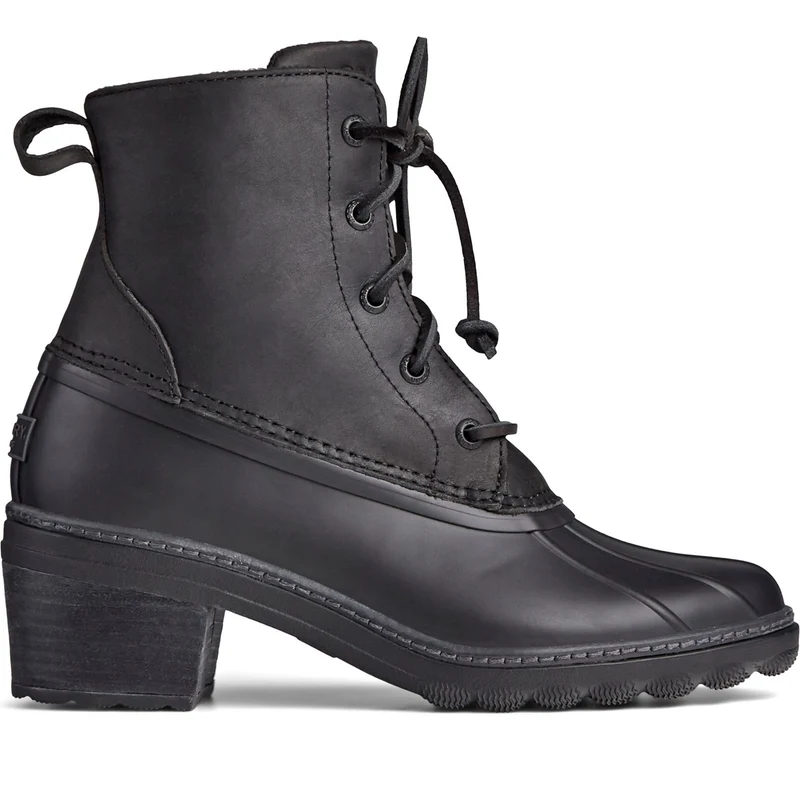 Sperry Modische Stiefeletten mit Salzwasserabsatz für Damen – Schwarz