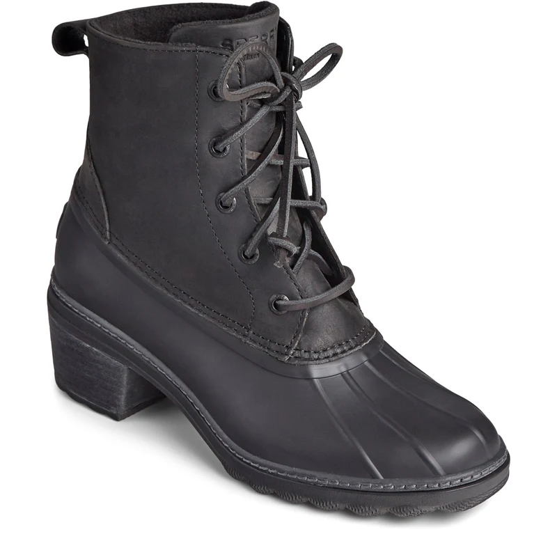 Sperry Modische Stiefeletten mit Salzwasserabsatz für Damen – Schwarz