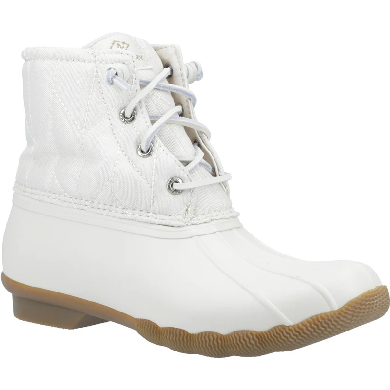 Sperry Damen Saltwater SeaCycled Nylonstiefel - Elfenbein