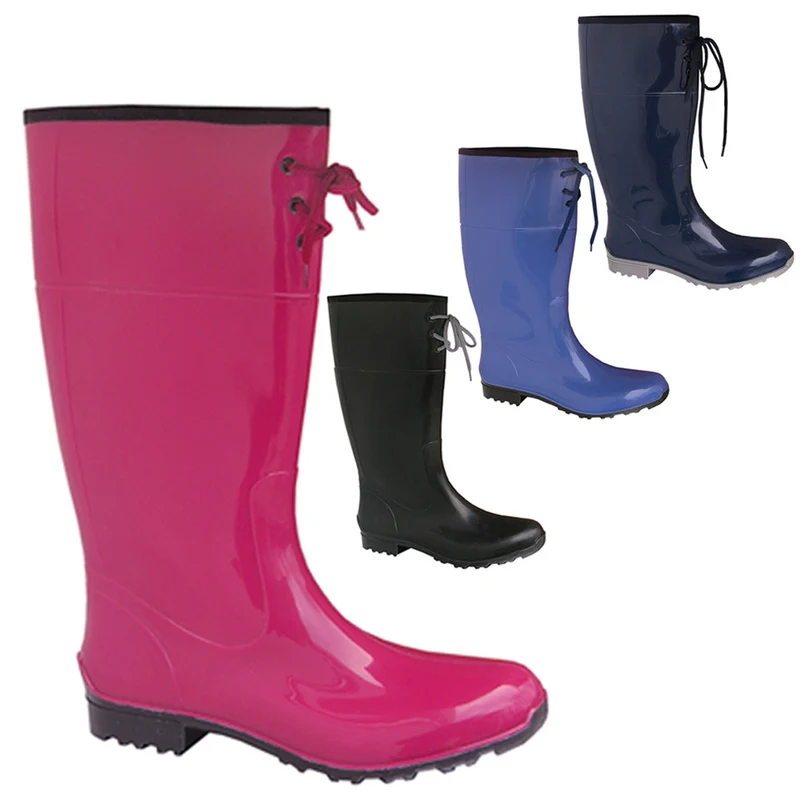 LEMIGO elegante Damen Gummistiefel Regenstiefel ALINA