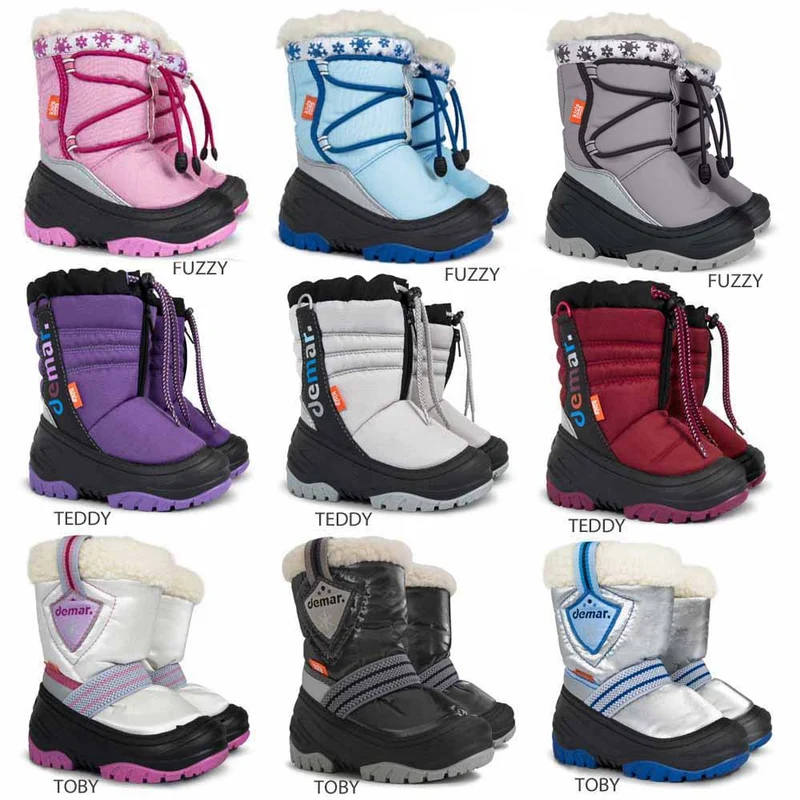 DEMAR Kinder Winterstiefel Winterschuhe mit WOLLE gefüttert