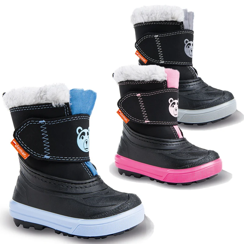 DEMAR Kinder Winterstiefel Winterschuhe mit WOLLE gefüttert BEAR