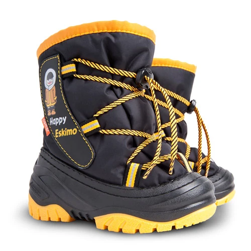 DEMAR Kinder Winterstiefel Winterschuhe mit WOLLE gefüttert HAPPY ESKIMO