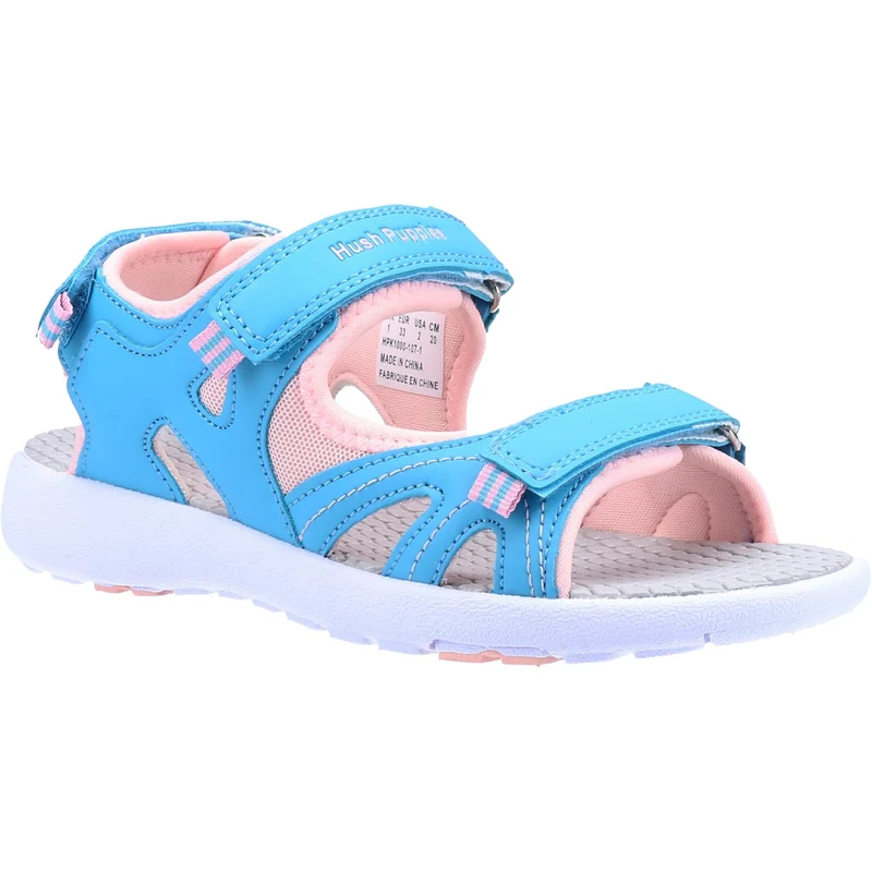 Hush Puppies Mädchen-Sandale Lilly mit Viertelriemen – Hellblau