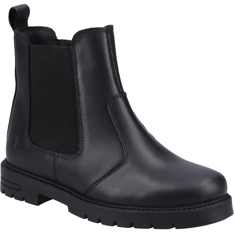 Hush Puppies Mädchen Laura Leder Chelsea Stiefel - Schwarz
