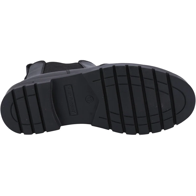 Hush Puppies Mädchen Laura Leder Chelsea Stiefel - Schwarz