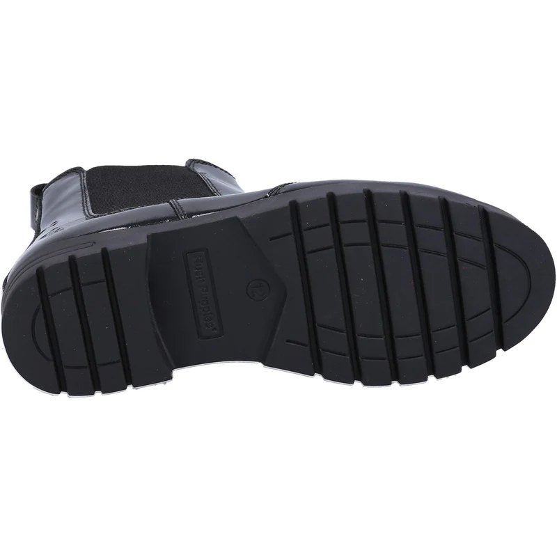 Hush Puppies Laura Lackleder für Mädchen Chelsea Stiefel - Schwarz