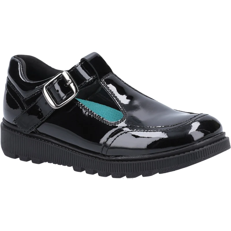 Hush Puppies Kerry Schulschuhe aus Lackleder für Mädchen – Schwarz