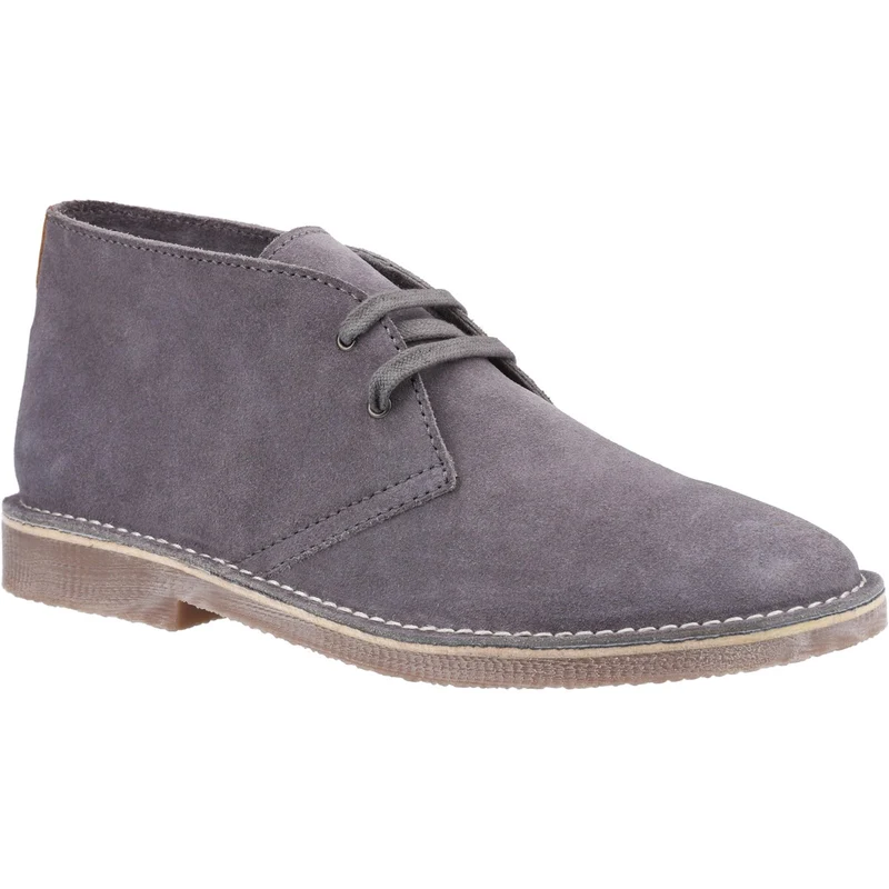 Hush Puppies Herren Samuel Wildleder Chukka Stiefel – Grau