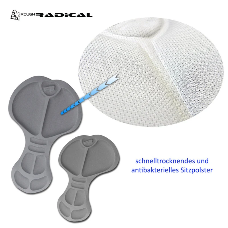 ROUGH RADICAL Fahrradhose Radlerhose lang mit Sitzpolster INFINITE