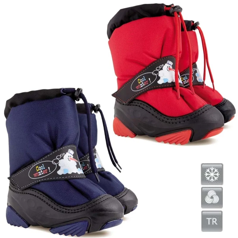 DEMAR Kinder Winterstiefel Winterschuhe mit WOLLE gefüttert SNOWMEN