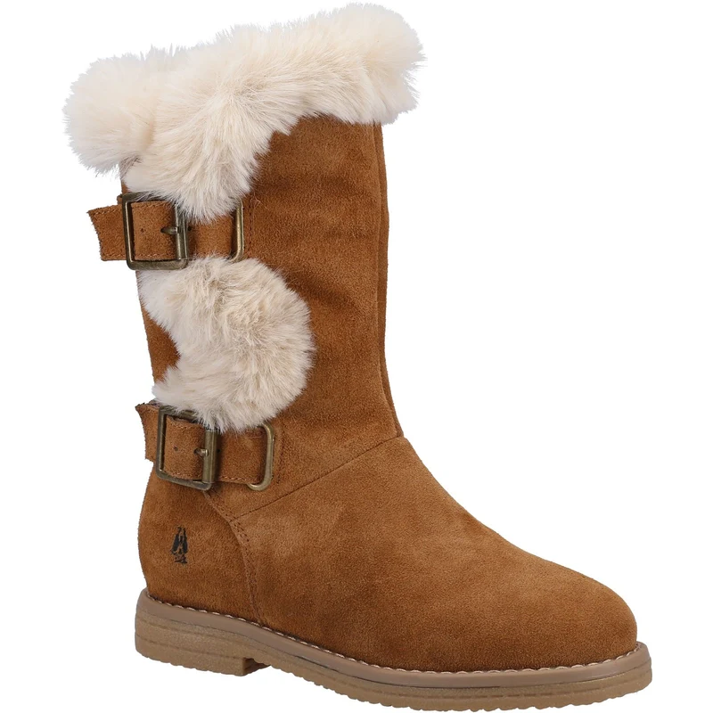 Hush Puppies Megan Wildlederstiefel für Mädchen – Hellbraun
