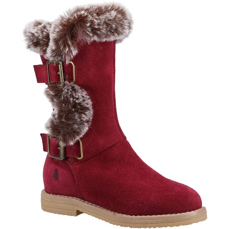 Hush Puppies Megan Wildlederstiefel für Mädchen – Rot