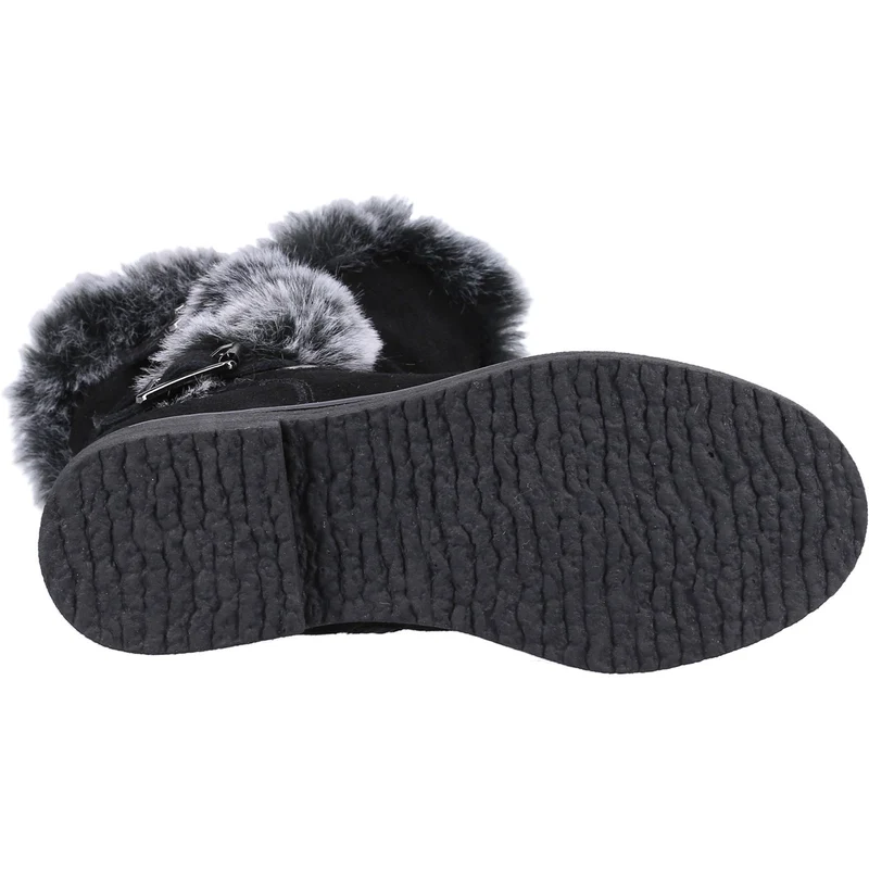 Hush Puppies Megan Wildlederstiefel für Mädchen – Schwarz