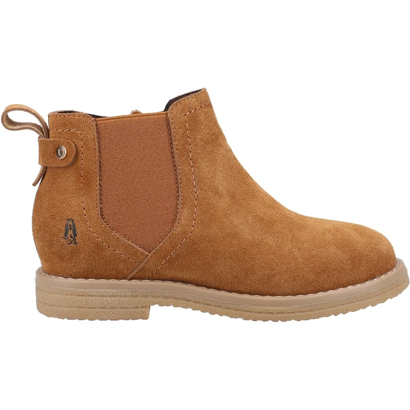 Hush Puppies Mädchen-Maddy-Wildlederstiefel – Hellbraun