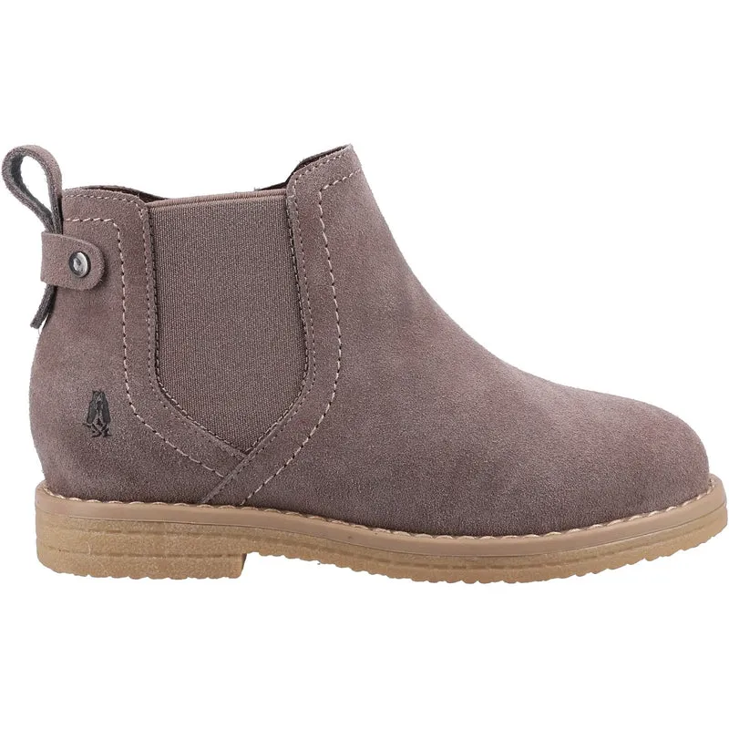 Hush Puppies Maddy Wildleder-Stiefeletten für Mädchen – Grau