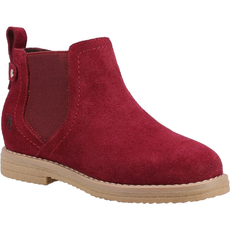 Hush Puppies Maddy Wildleder-Stiefeletten für Mädchen – Rot