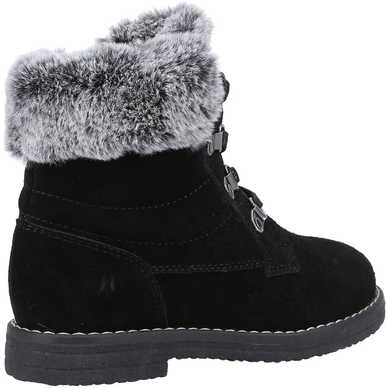 Hush Puppies Florence Wildlederstiefel für Mädchen – Schwarz
