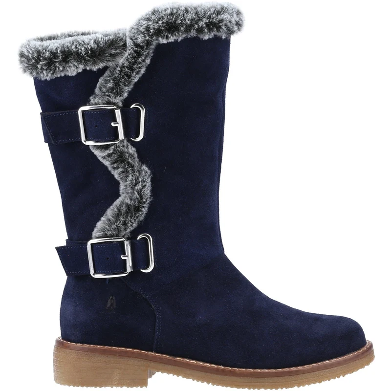 Hush Puppies Megan Wildleder-Mittelstiefel für Damen – Marineblau