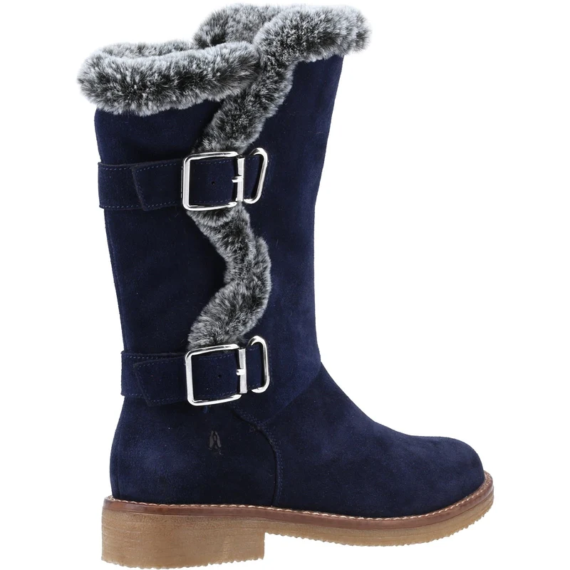 Hush Puppies Megan Wildleder-Mittelstiefel für Damen – Marineblau