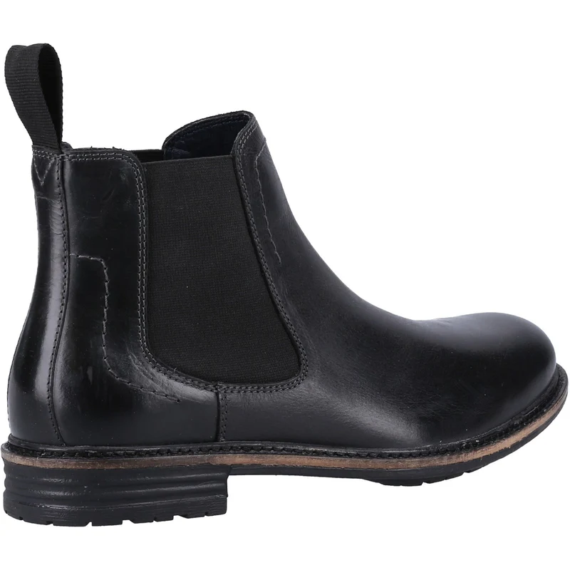 Hush Puppies Justin Leather Herren Chelsea Stiefel - Schwarz