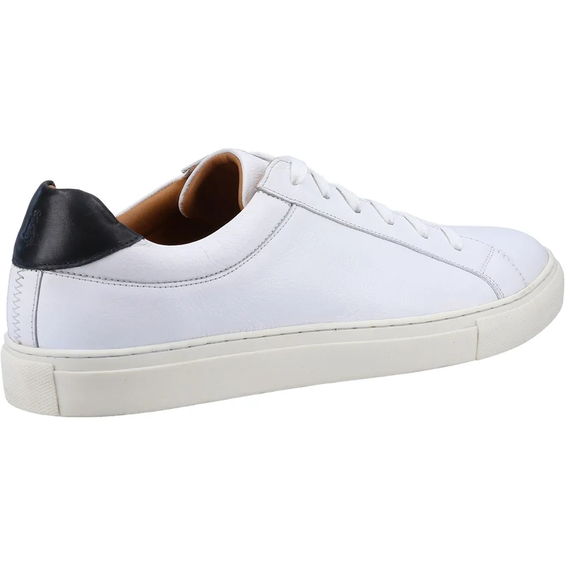 Hush Puppies Herren-Colton-Ledertrainer – Weiß