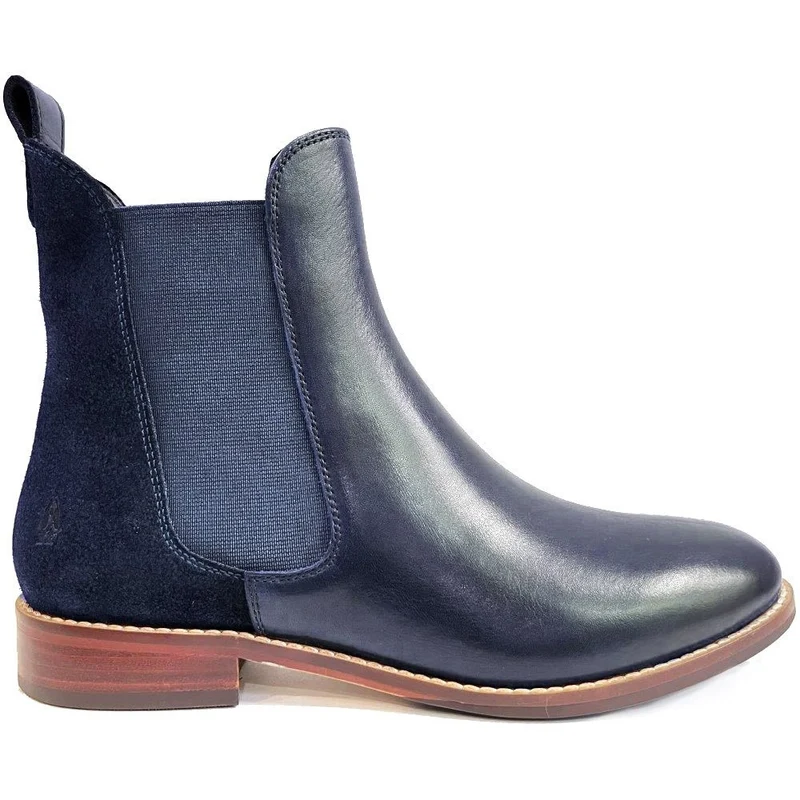 Hush Puppies Colette Lederstiefel für Damen – Marineblau