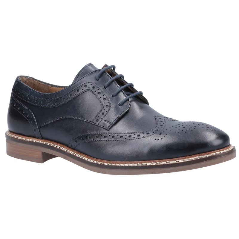 Hush Puppies Herren Bryson Lederschuhe – Marineblau