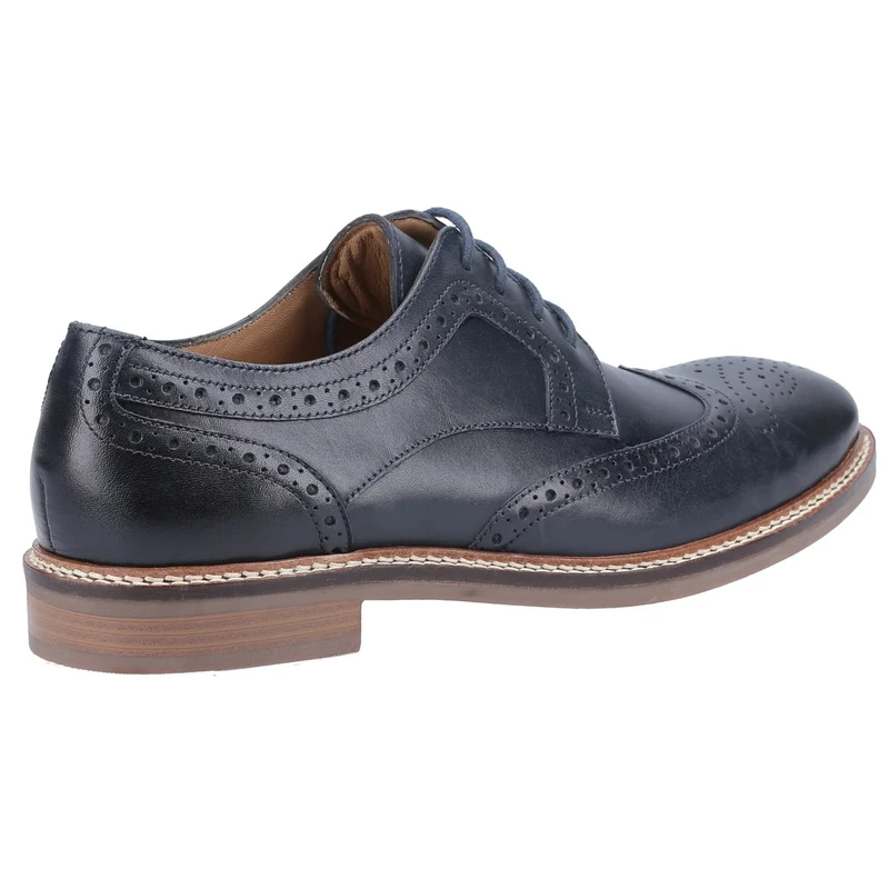 Hush Puppies Herren Bryson Lederschuhe – Marineblau
