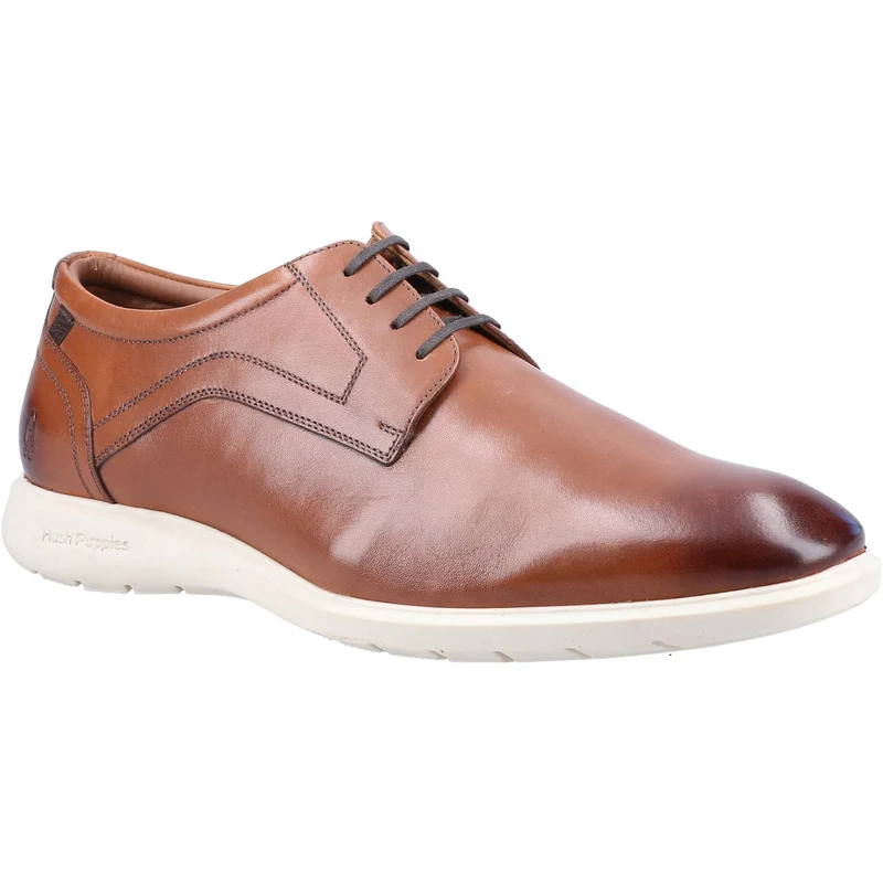 Hush Puppies Herren-Amos-Lederschuh – Hellbraun
