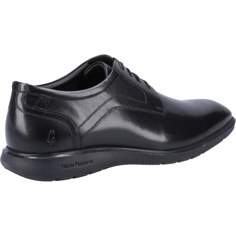 Hush Puppies Herren-Amos-Lederschuh – Schwarz