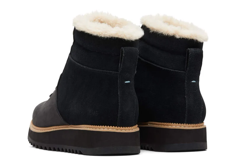 TOMS Damen-Stiefelette aus Mojave-Leder – Schwarz