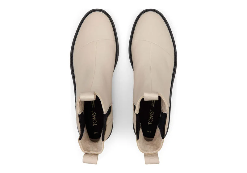 TOMS Damen-Stiefelette Dakota aus Leder – Beige