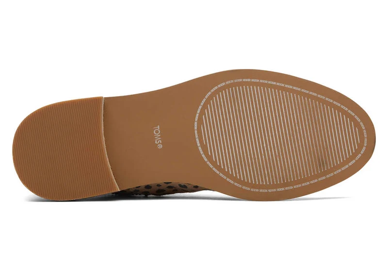 TOMS Damen-Stiefelette Charlie aus Leder – Tan Cheetah