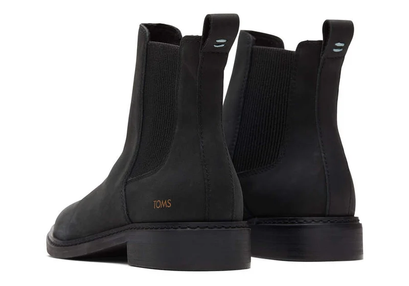 TOMS Damen-Stiefelette „Charlie“ aus Leder – Schwarz