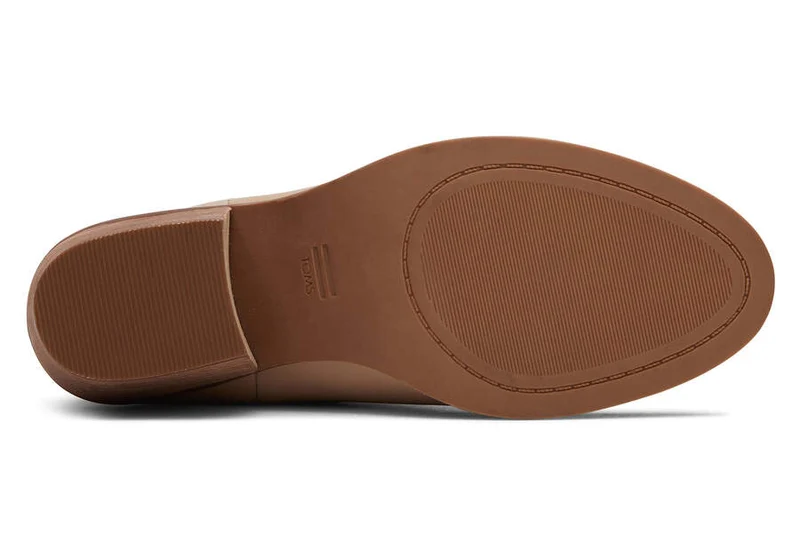 TOMS Damen Everly Lederstiefelette – Sand