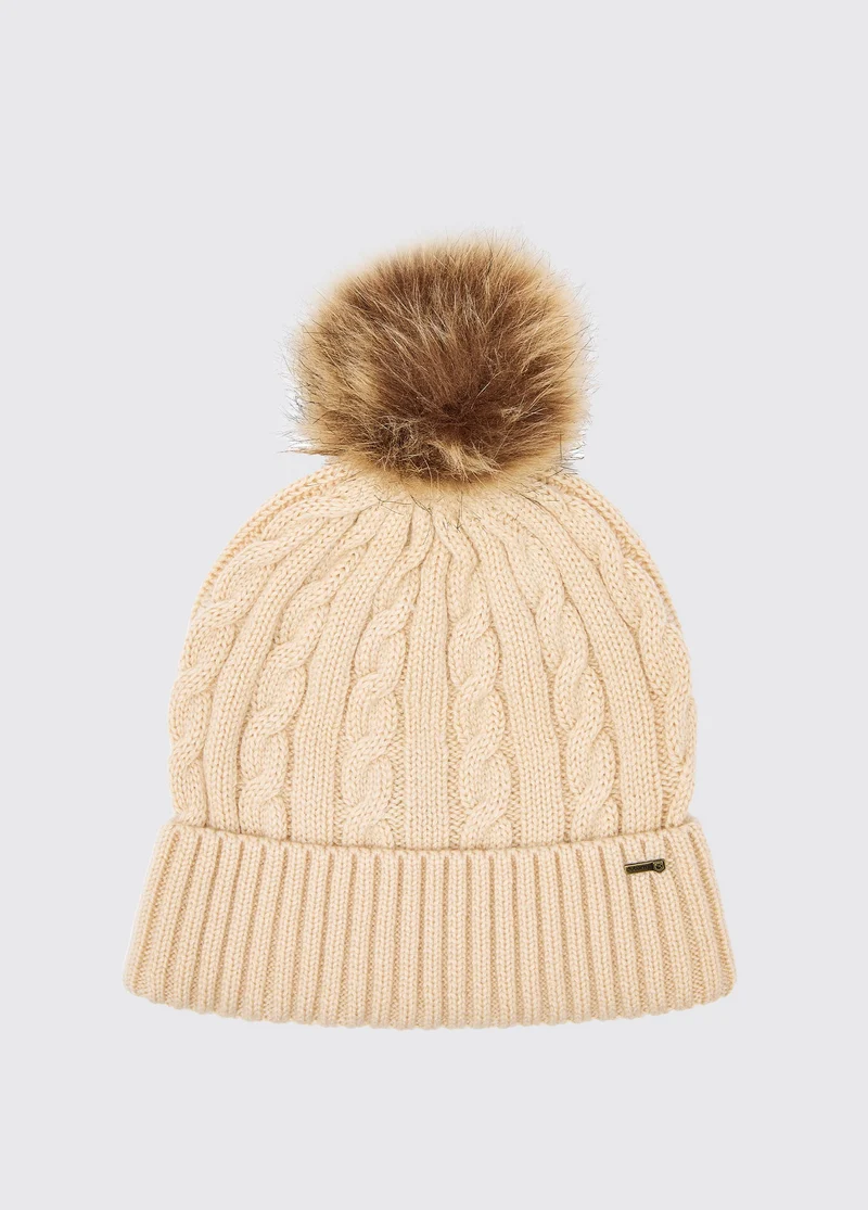 Forester Strickmütze mit Bommel - Chalk
