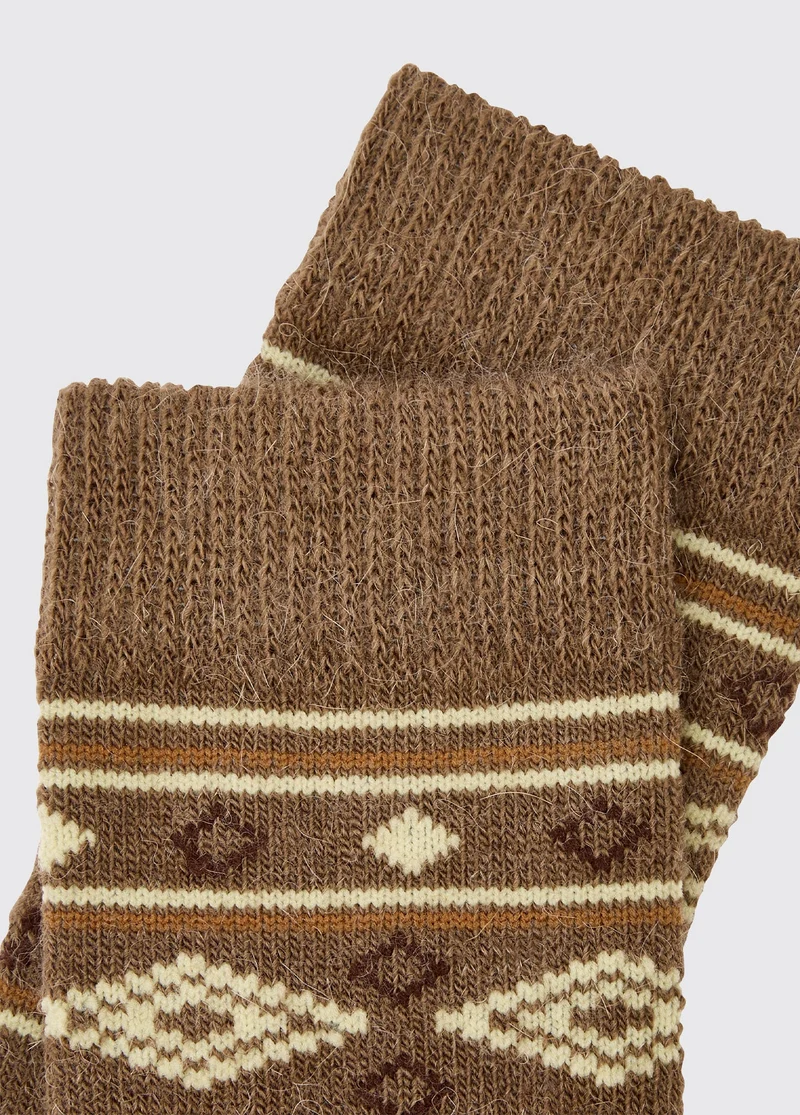 Rolestown Fair Isle Alpaka Socken - Elk