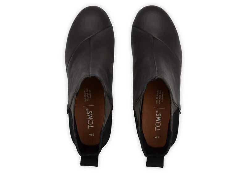 TOMS Damen Kelsey Lederstiefelette - Schwarz